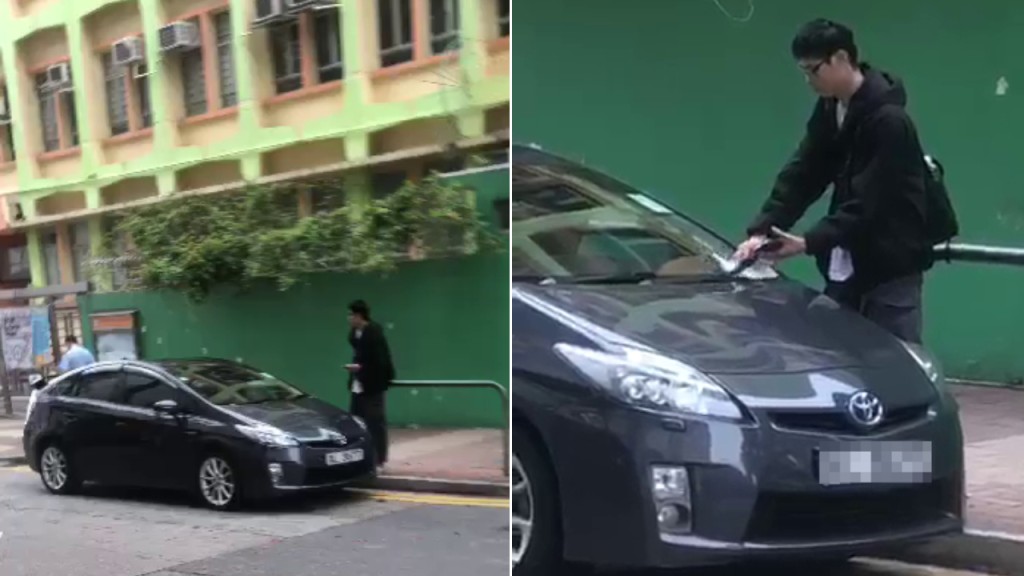 元朗便衣警夥軍裝同袍 打擊違泊私家車網民熱議