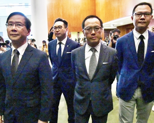 左起：郭家麒、楊岳橋、梁繼昌和郭榮鏗。資料圖片