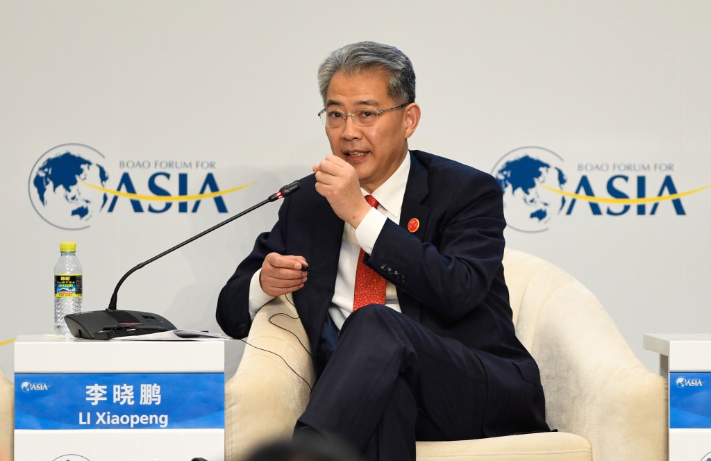 2019年3月27日，时任中国光大集团股份公司党委书记、董事长李晓鹏博鳌亚洲论坛上发言。