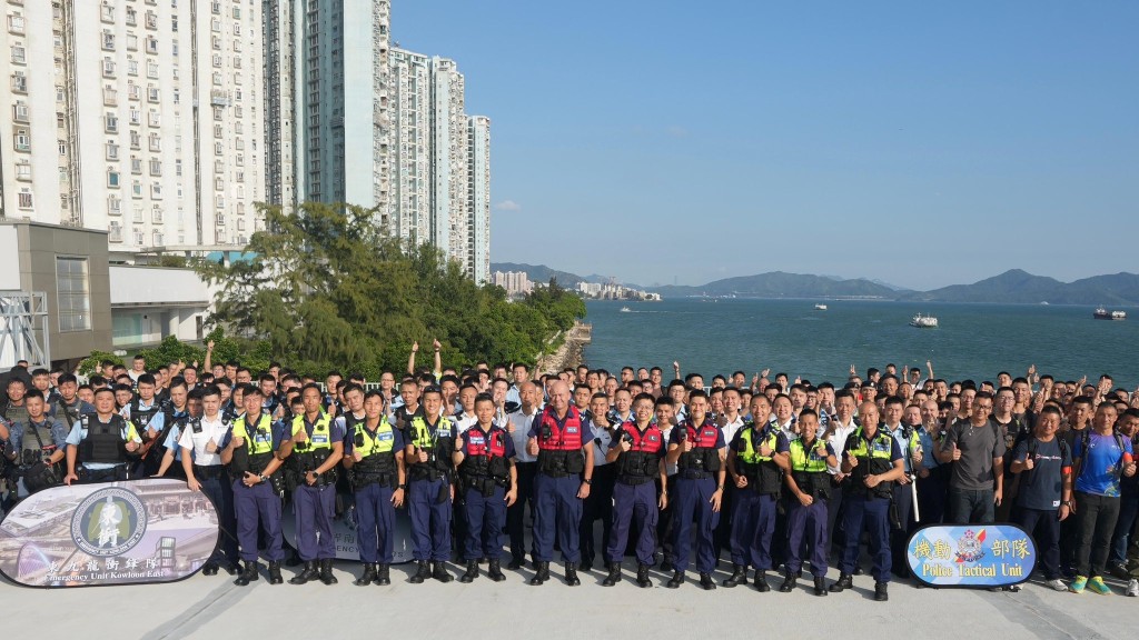是次演習警方參與人員人數超過500名。警方FB 是次演習警方參與人員人數超過500名。警方FB
