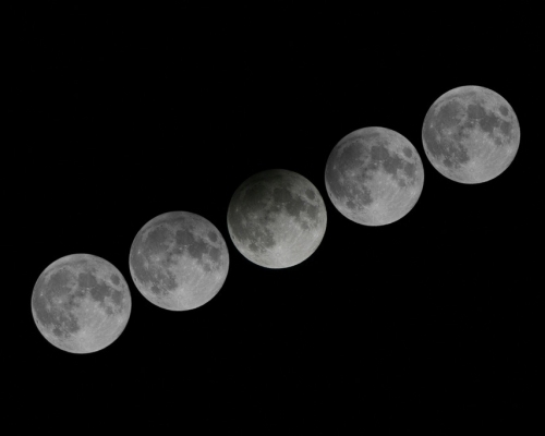 6月6日本港上空出現半影月食。天文台資料圖片