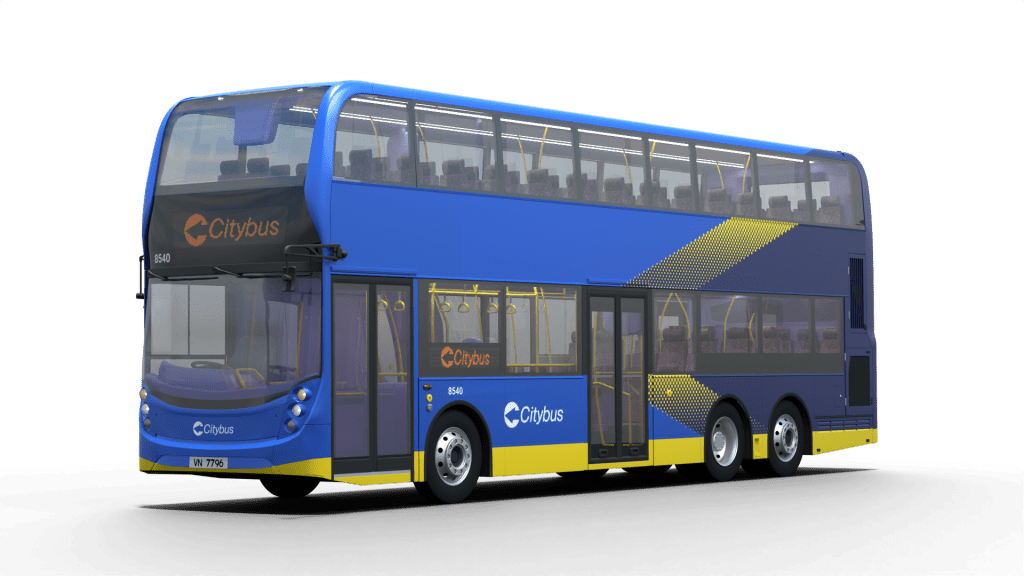 城巴提岀5个巴士车身新设计供市民投选。