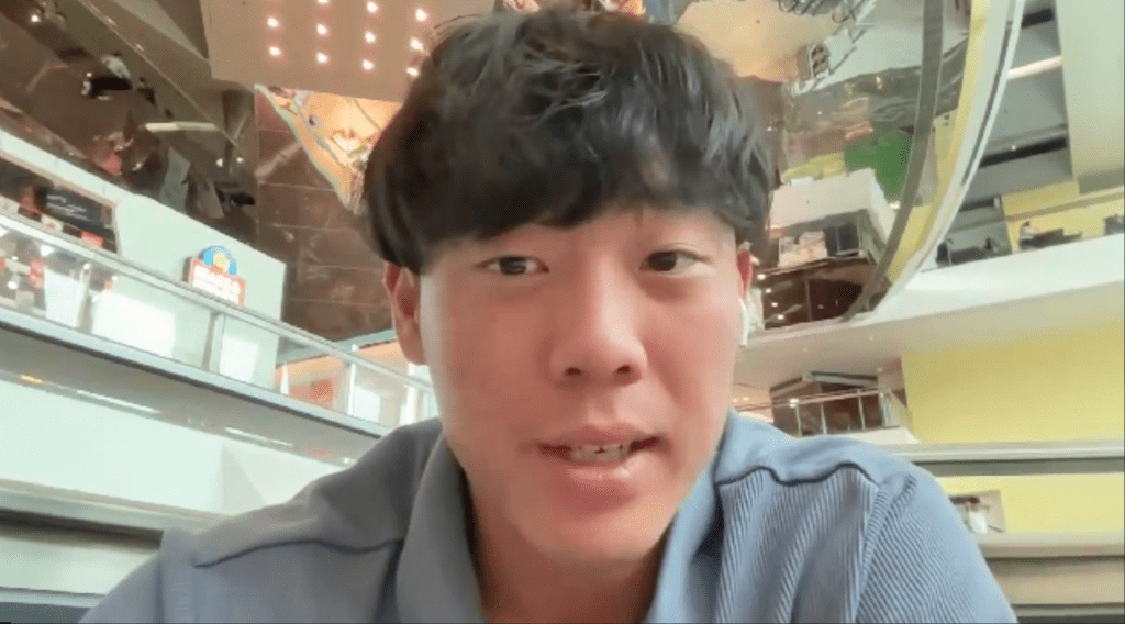 香港網球「一哥」黃澤林（Coleman）近日接受傳媒視像訪問。視像截圖