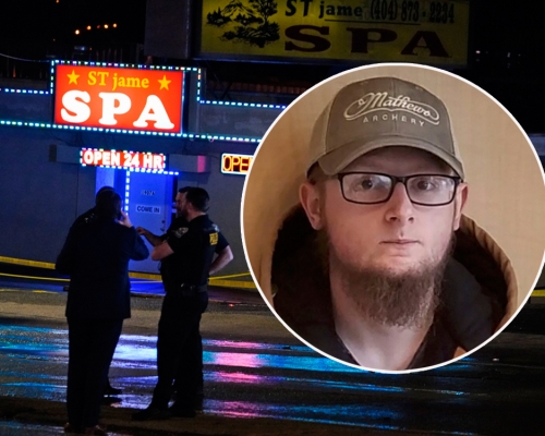 美國亞特蘭大多家按摩院爆槍擊案致8死,包括4名亞裔,一名21歲疑犯被捕。AP圖片