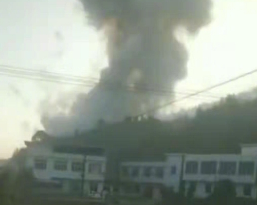 瀏陽煙花廠爆炸致7死。微博圖