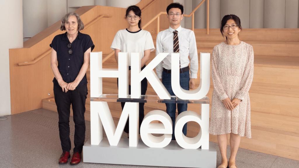 港大醫學院團隊發現過量攝取紅肉可增加心血管病和糖尿病風險。左起:舒菱、黃忻、時文明、趙潔。港大圖片