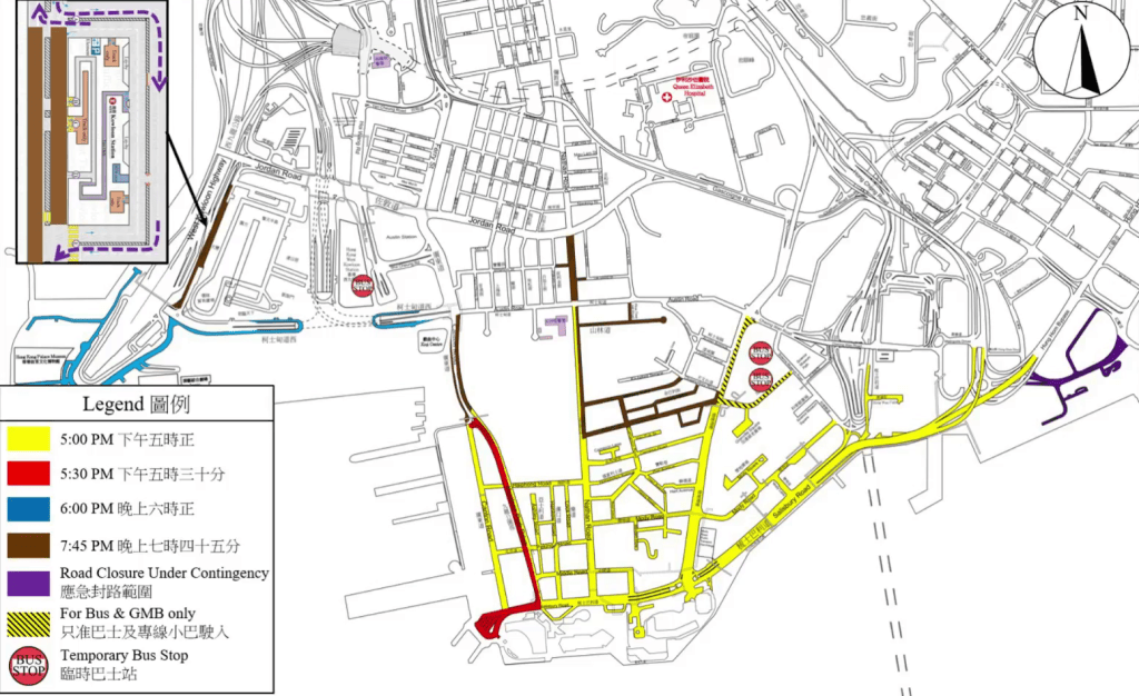 年初二維港煙花，九龍一帶封路安排。
