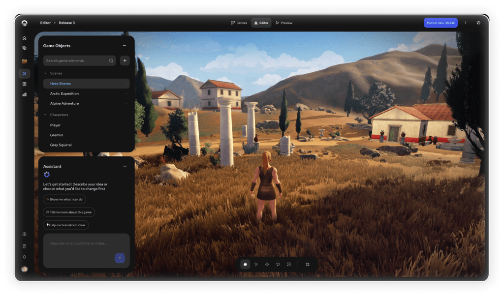 Horizon Studio是網頁版製作環境,無需安裝軟件或使用高規格遊戲電腦 Horizon Studio是網頁版製作環境,無需安裝軟件或使用高規格遊戲電腦