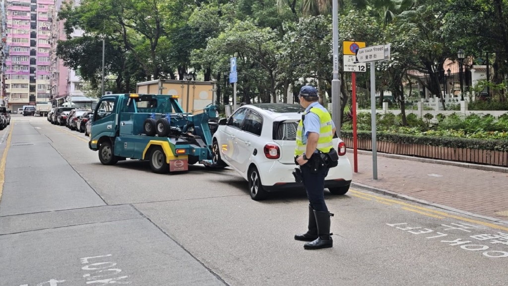 警方會在不予警告下將車輛即時拖走。