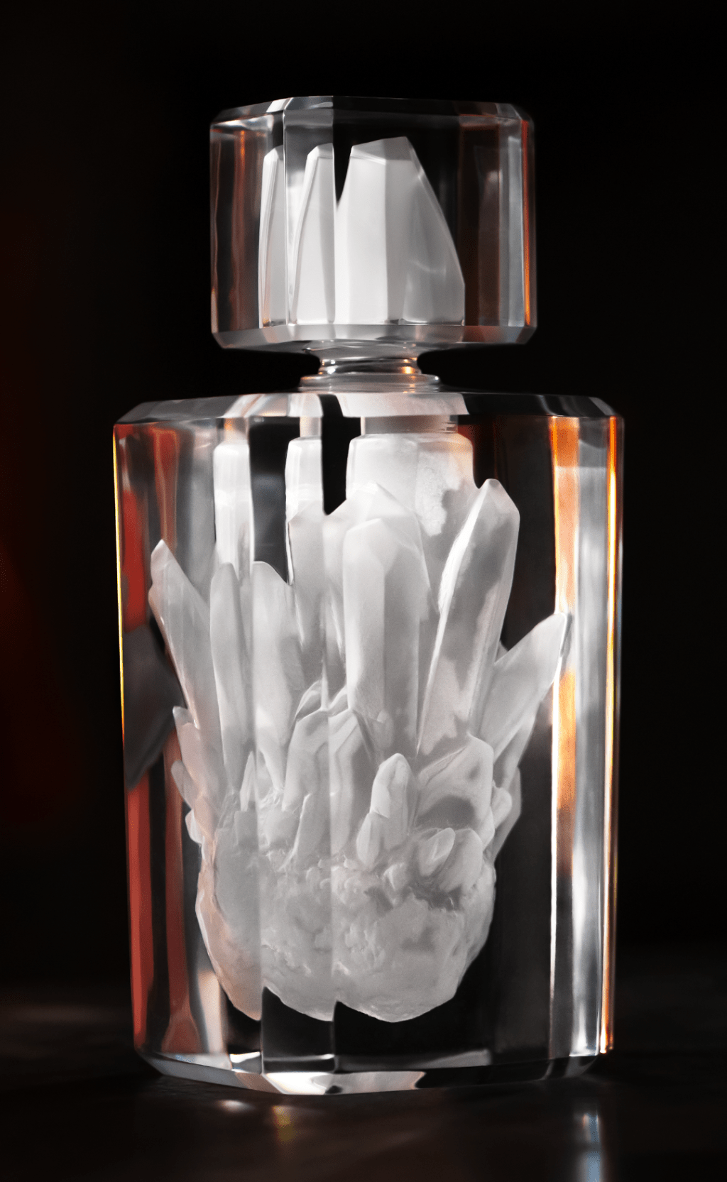 Lalique與Brioni聯名推出的《DUALITÉ》水晶瓶香水。（限量18件/$368,000）