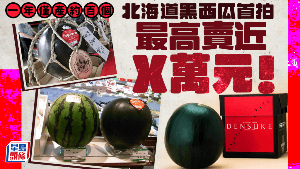 一年僅產100個 北海道黑西瓜首拍最高價近4萬港元