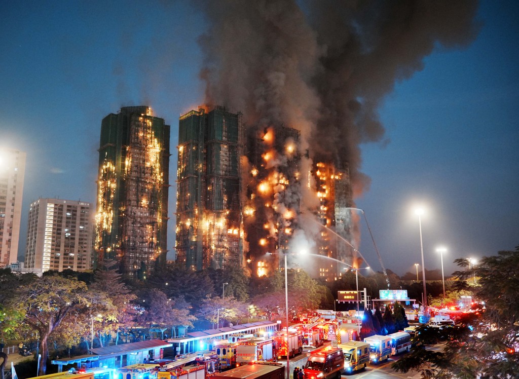 宏福苑前日發生5級大火，火勢一發不可收拾。資料圖片