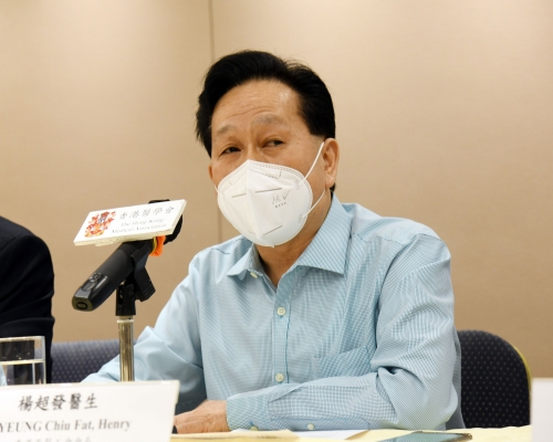 由前副會長梁漢輝擊敗由成立工會起便擔任會長十八年的楊超發(圖),當選西醫公會會長。資料圖片