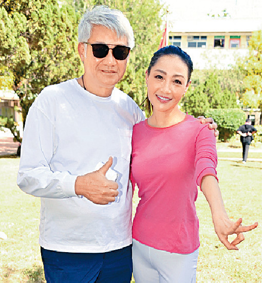 ■尹揚明與楊玉梅出席宣傳太極活動。
