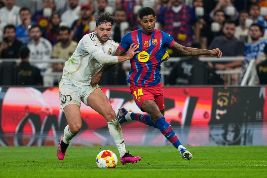 皇家馬德里西超盃決賽不敵巴塞隆拿。美聯社