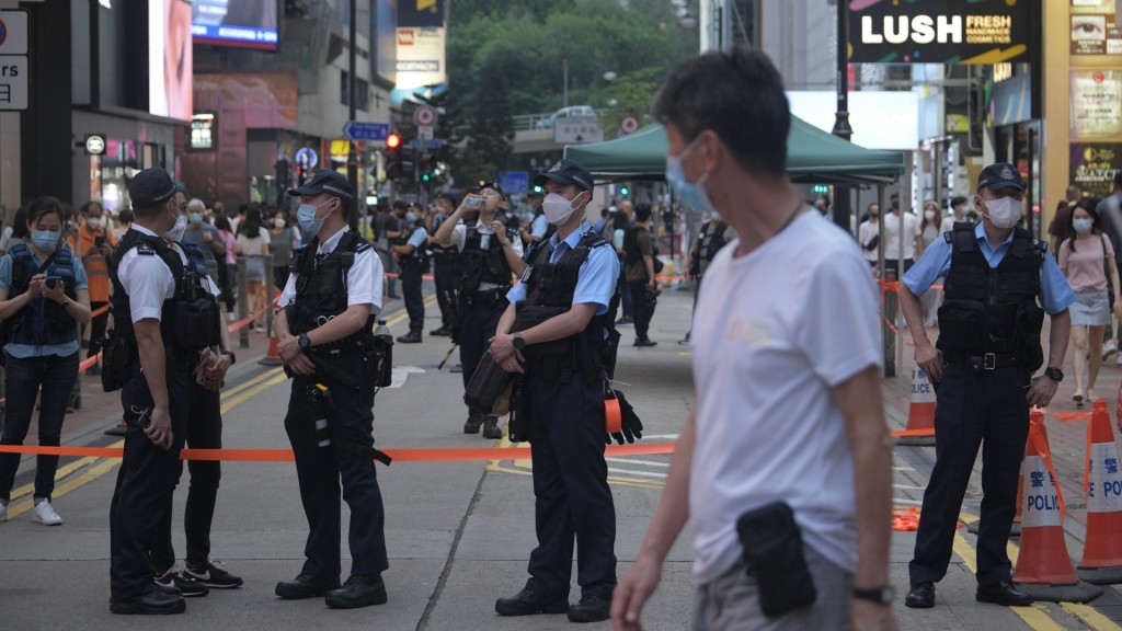 警方當日於銅鑼灣及維園一帶加強巡邏。