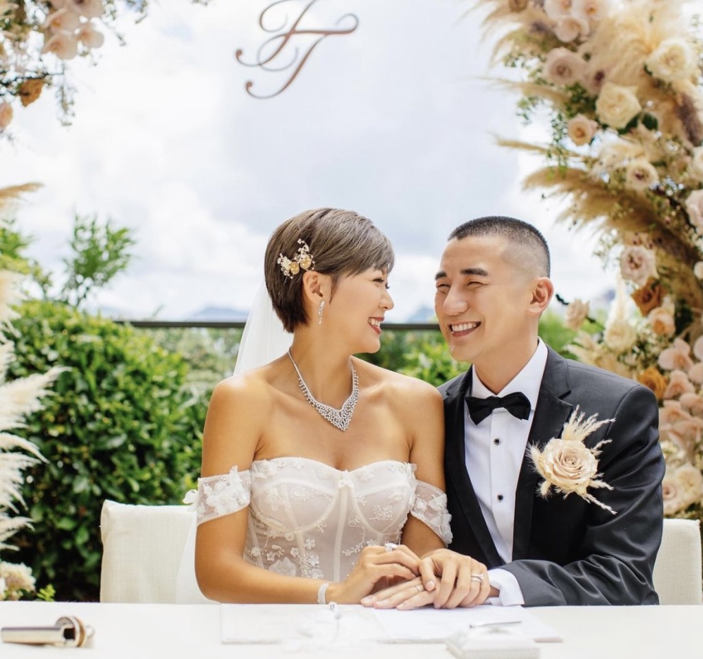 洪永城同梁諾妍早前完婚，即場宣布雙喜臨門。