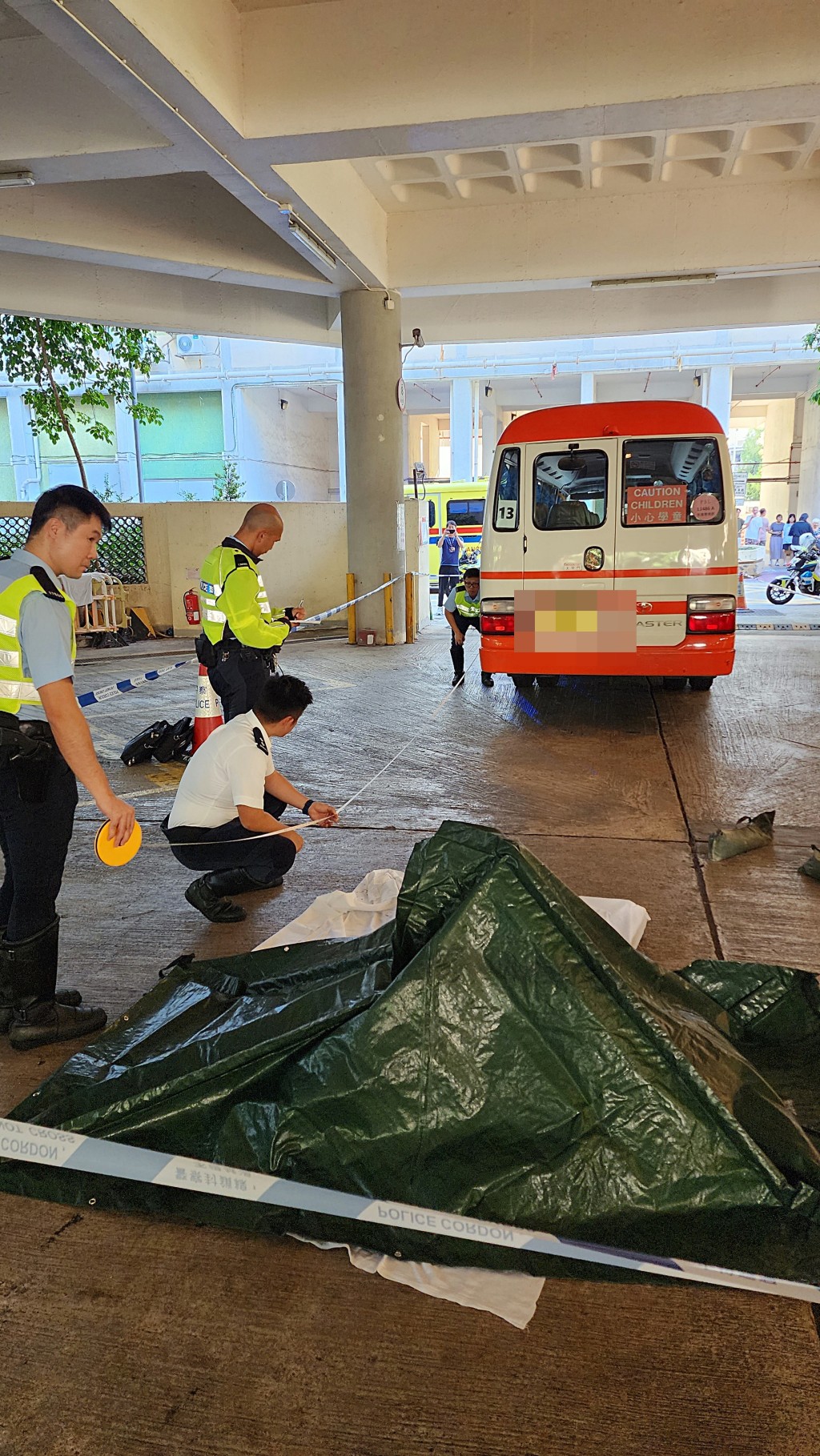 警方在場調查。黃文威攝