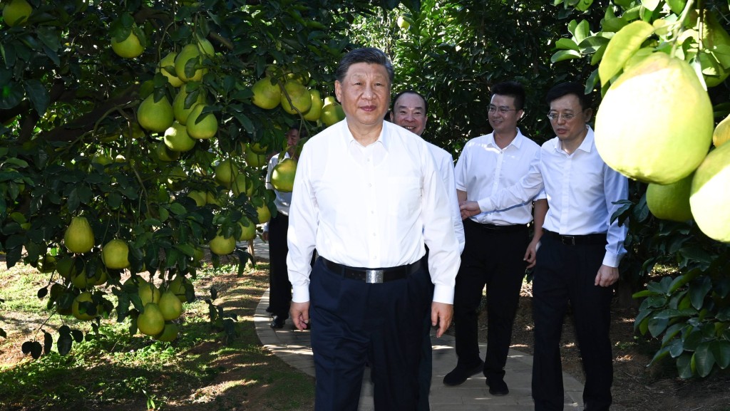 習近平在廣東省梅州市考察調研。 新華社