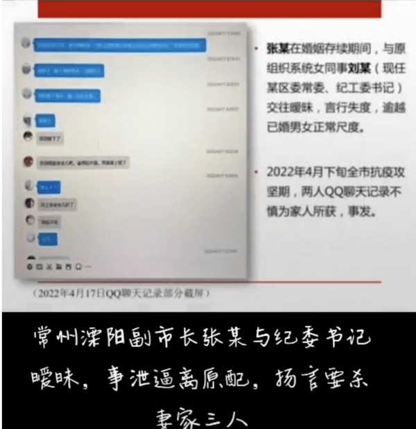 江苏溧阳副市长张涛被前妻实名举报与同事暧昧。
