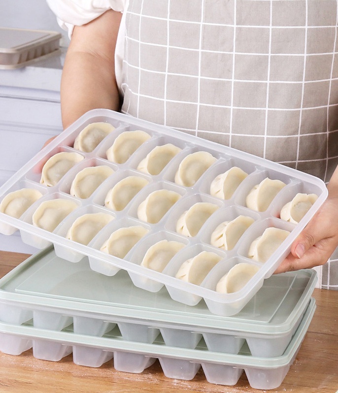 有网民提醒市面有售水饺专用冷冻盒啊。