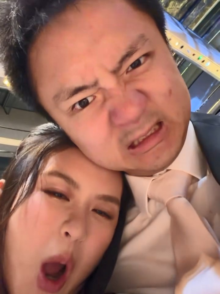 莊雅婷與鍾培生好鍾意玩表情包。 莊雅婷與鍾培生好鍾意玩表情包。