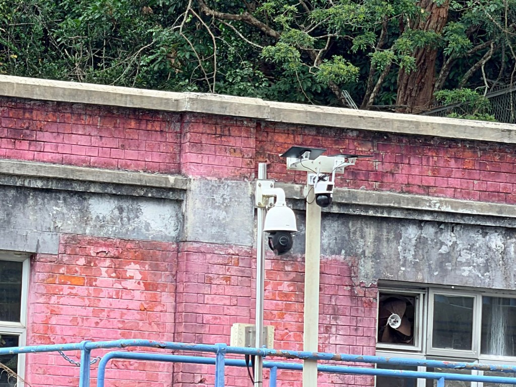 現場安裝有閉路電視。梁國峰攝 現場安裝有閉路電視。梁國峰攝