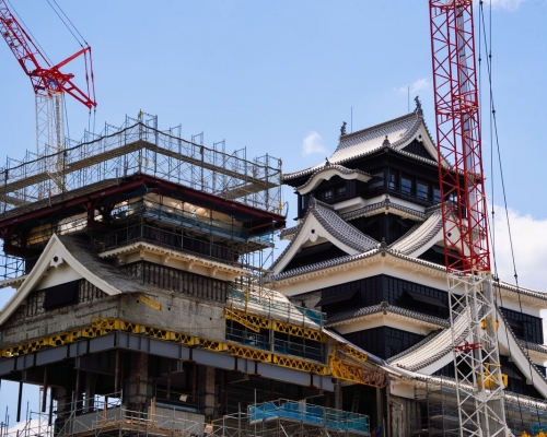 熊本城外觀維修即將完工。
