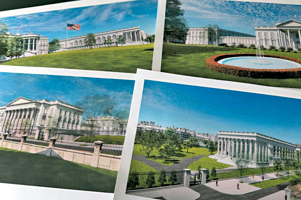 白宮新東翼和宴會廳的設計圖。