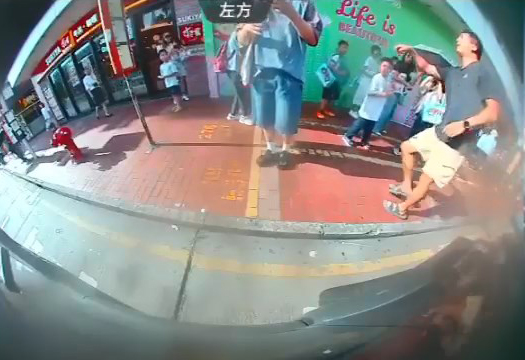熱心司機將男童截停。網上片段截圖