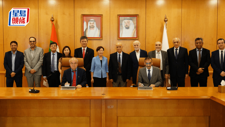 科大代表團訪問阿聯酋，與當地基金會、大學簽訂合作協議。 科大提供