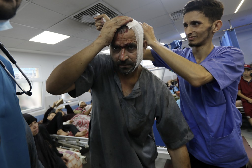 加沙多名平民在以軍空襲中受傷。美聯社