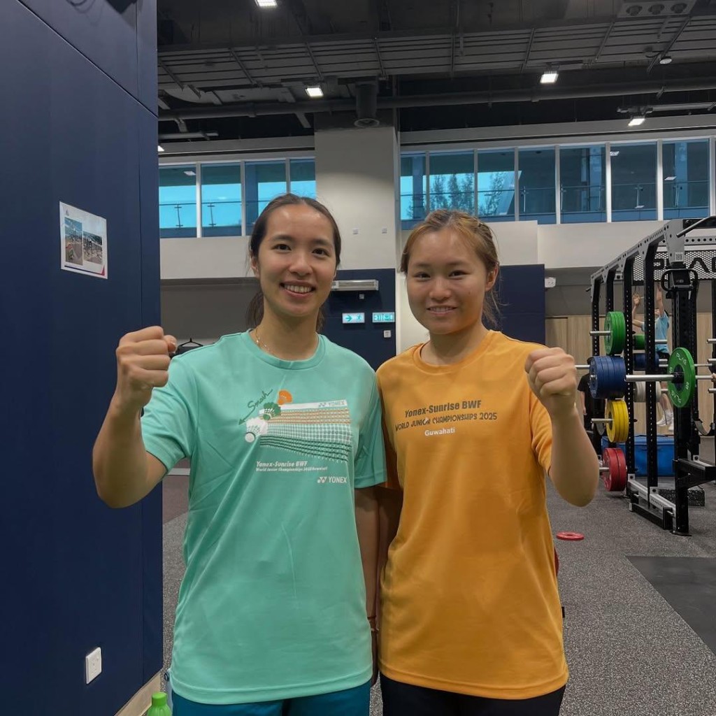 楊雅婷（左）及楊霈霖（右）驚險過首關。楊霈霖ＩＧ圖