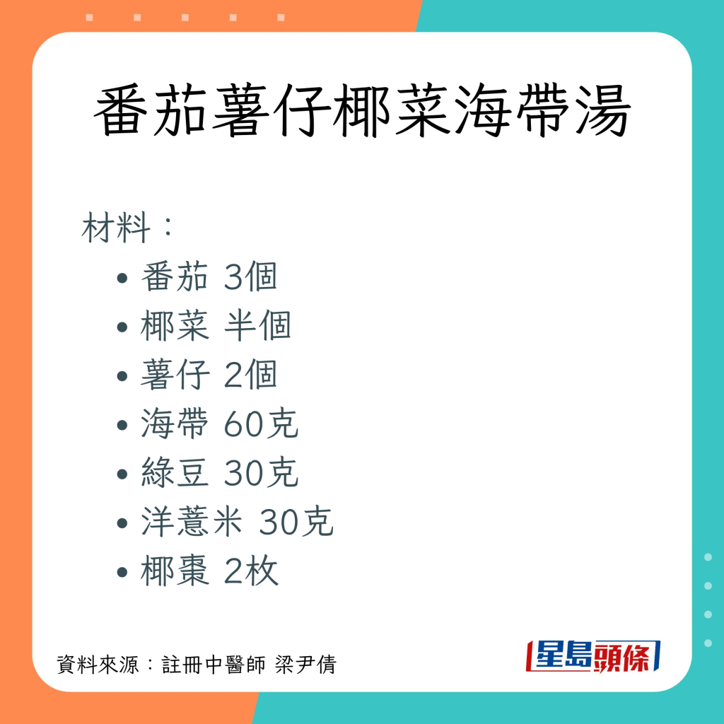 清熱解毒湯水 紓緩痱滋牙肉痛 