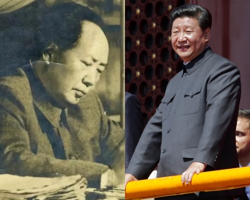 習近平在十一前夕，率隊到毛澤東紀念堂致敬。 AP/網圖
