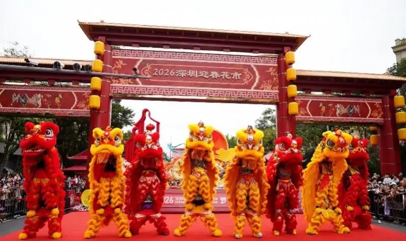 深圳愛國路迎春花市開幕。微信@深圳大件事