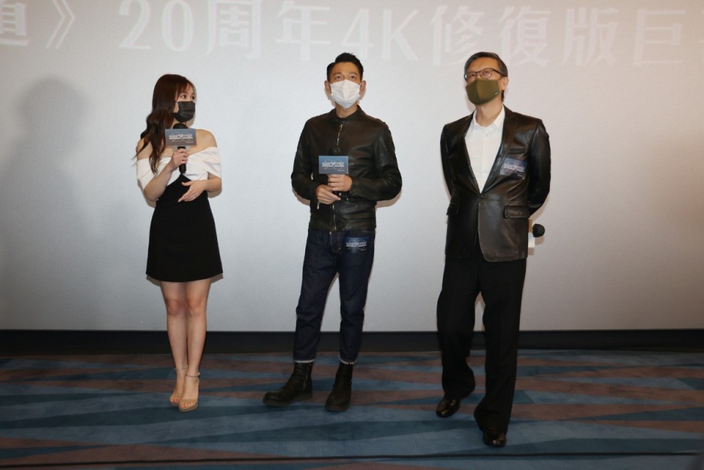 梁超怡曾与刘德华、刘伟强及林建岳等一起到尖沙咀出席电影《无间道》20周年4K修复版巨幕特典场。