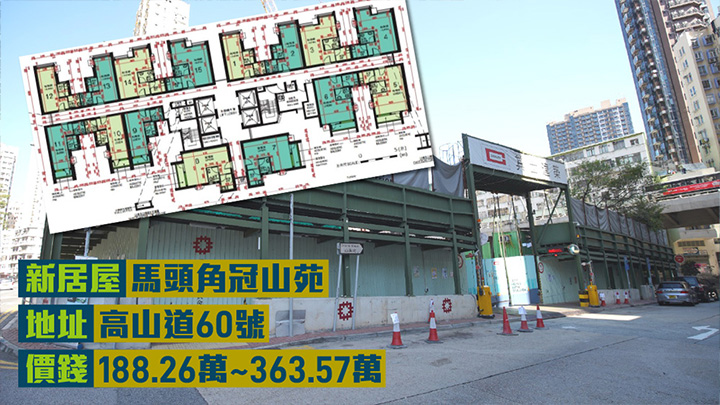 新一期居屋包括馬頭角冠山苑。