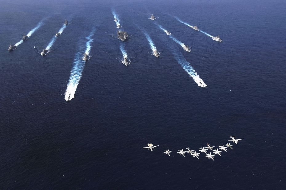 傳美軍有5個航母編隊將齊聚西太平洋。