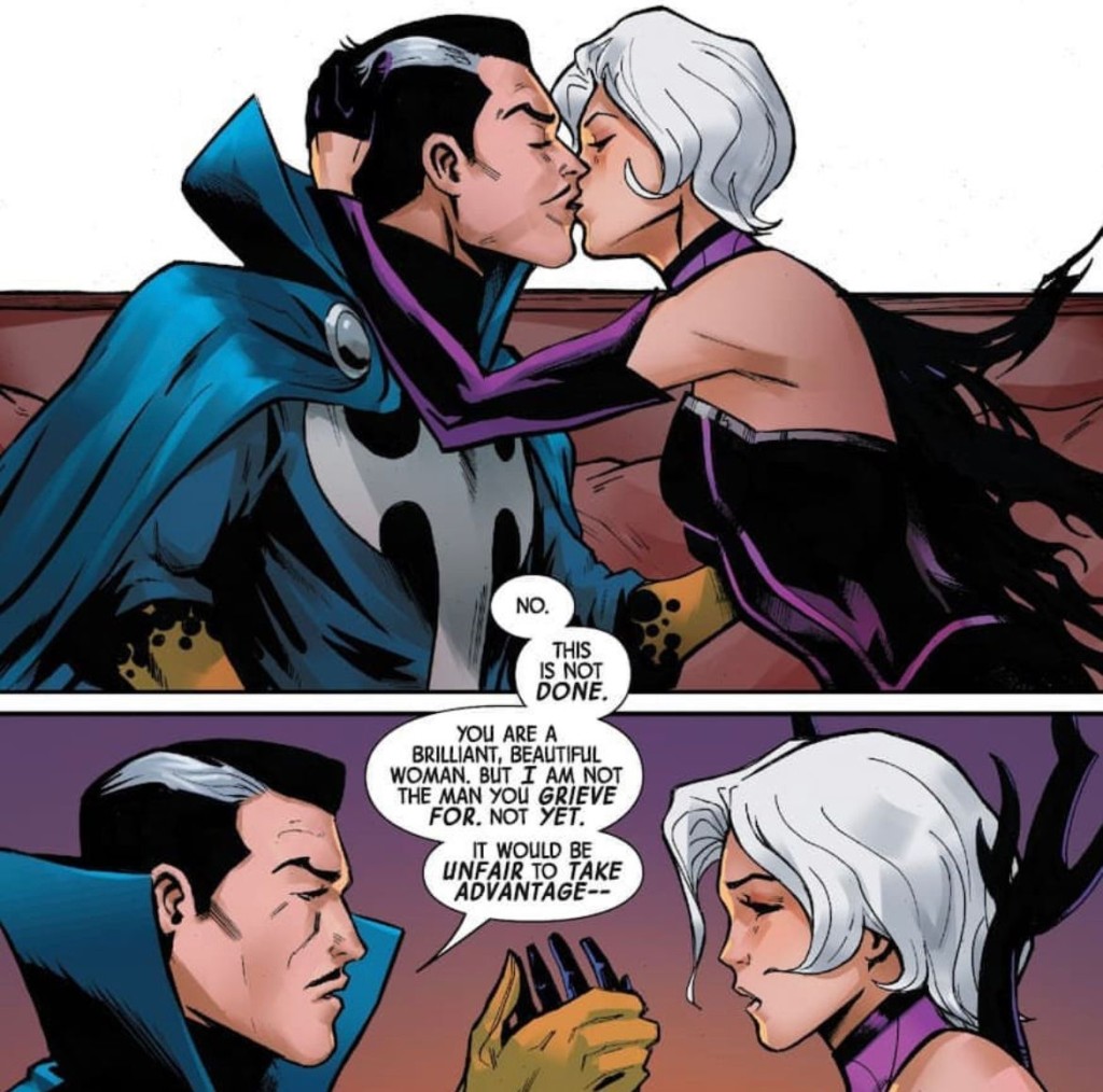 Clea一角在漫畫中因幫助「奇異博士」脫困而結緣。 Clea一角在漫畫中因幫助「奇異博士」脫困而結緣。