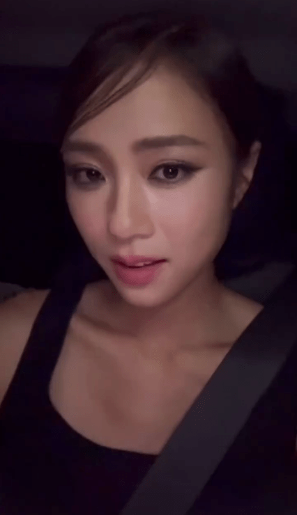 妝後的劉穎鏇面對鏡頭，有著另一種美態。