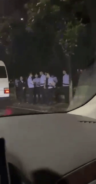 湖南郴州一公园发生伤人案，现场车CAM显示大批警员到场。