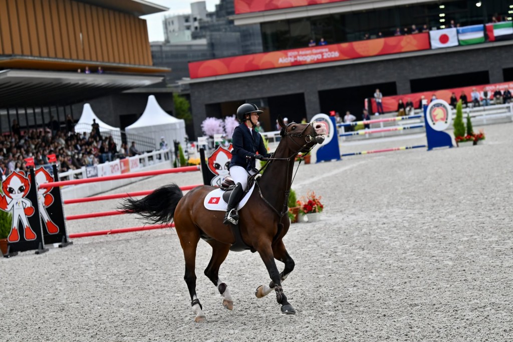 名古屋亞運馬術場地障礙個人賽A組決賽:賴楨敏 - 2026名古屋亞運。劉駿軒攝 名古屋亞運馬術場地障礙個人賽A組決賽:賴楨敏 - 2026名古屋亞運。劉駿軒攝