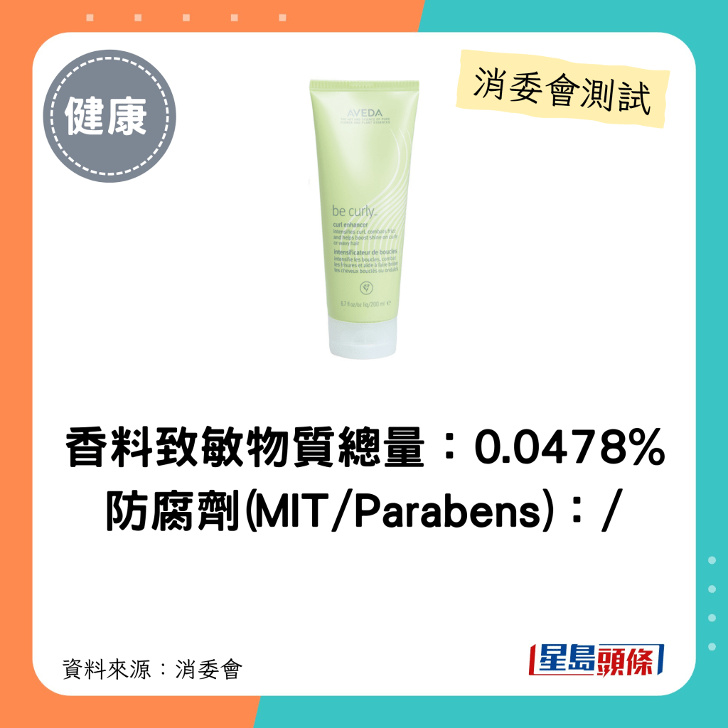 消委会发泥发蜡｜香料致敏物质总量：0.0478% 防腐剂(MIT/Parabens)：/