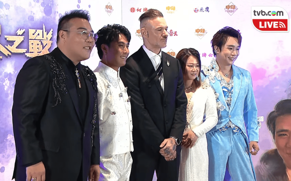 《中年好聲音》第三季的劉洋、李金凱、占士丁丁、陳芷盈、王鄭浚仁。