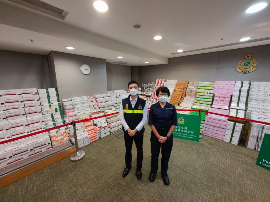 海關查日本抵港貨櫃檢90萬件受管制藥物。