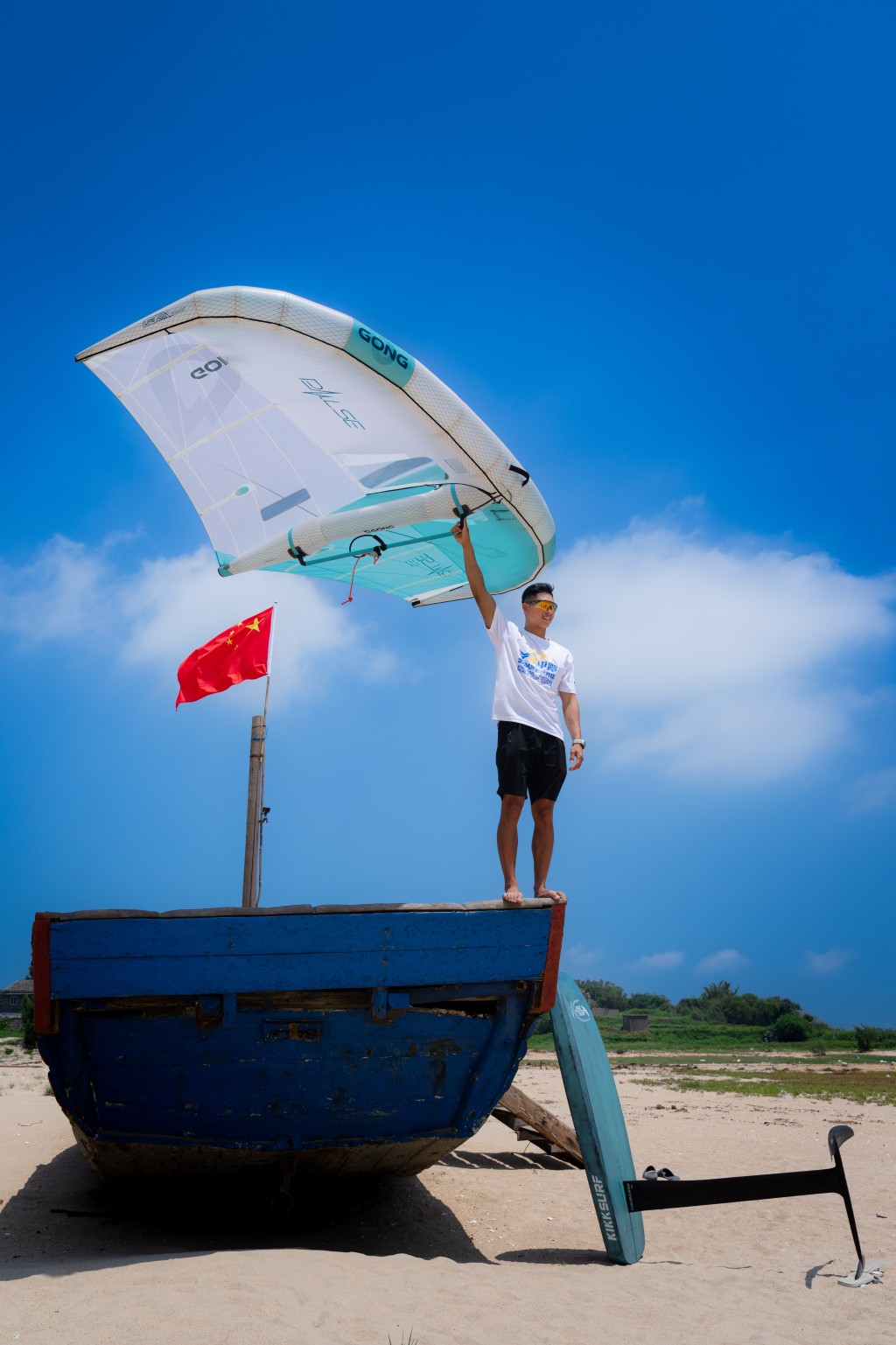   全国风翼冠军赛，何允辉及魏玮恩首膺冠军。 中国香港滑浪风帆总会图片