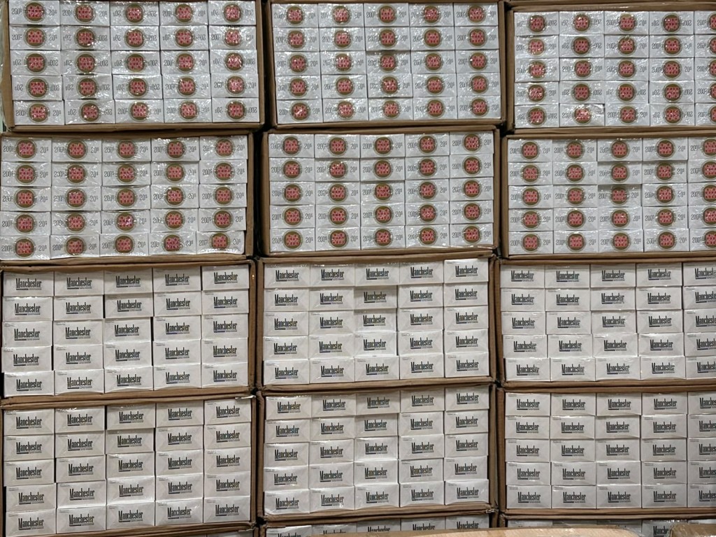 涉案未完稅香煙。 涉案未完稅香煙。