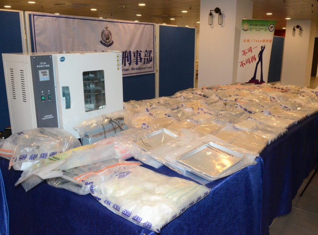警方破獲近3年以來最大宗的可卡因製毒工場。