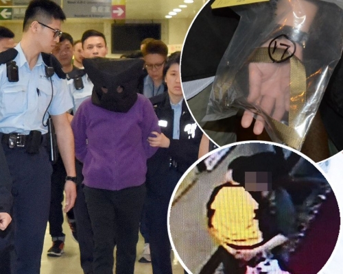 警方檢獲一條68厘米長的背囊帶。李子平攝